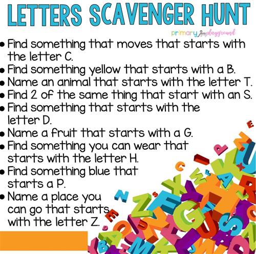 Letter scavenger hunt 