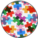 multi-colored puzzle pieces