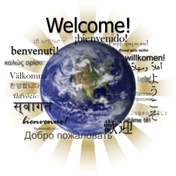 welcome- globe 