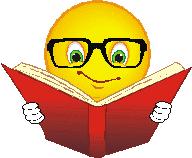 Cartoon reading a book 